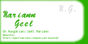 mariann geel business card